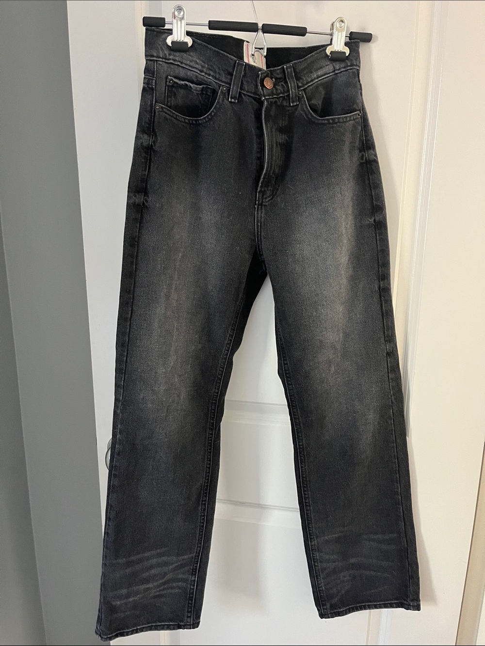 BDG Black Washed Straight Jeans